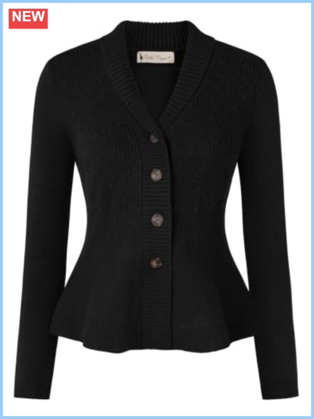 Belle Poque Cardigan Sweater for Women Vintage Button Down Peplum